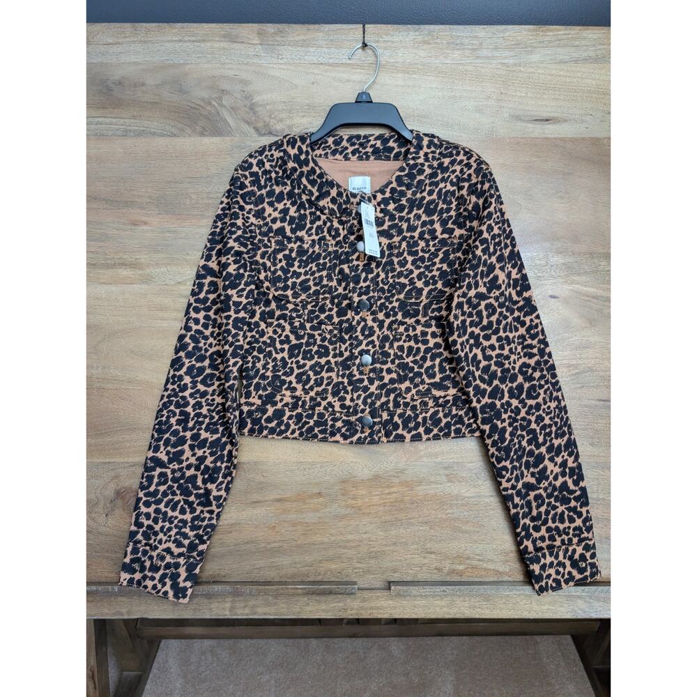 Maeve by Anthropologie Jacket Womens 2XS Brown Black Leopard Button Front NWT